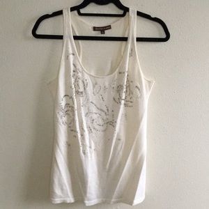 Adrienne vittadini SAKS FIFTH ABENUE beaded tank